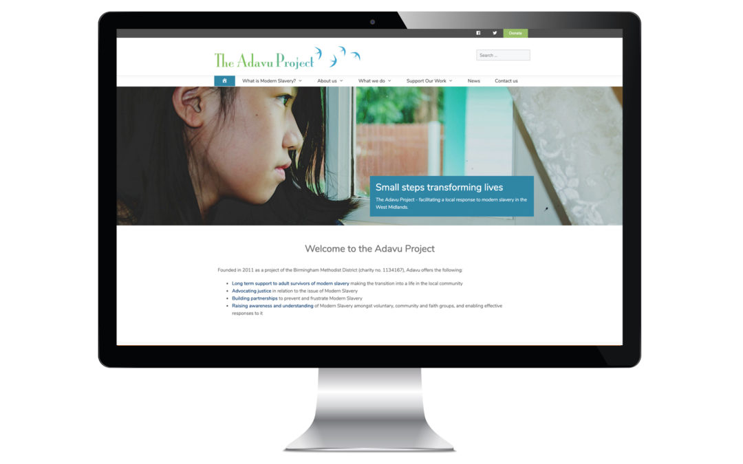 The Adavu website homepage