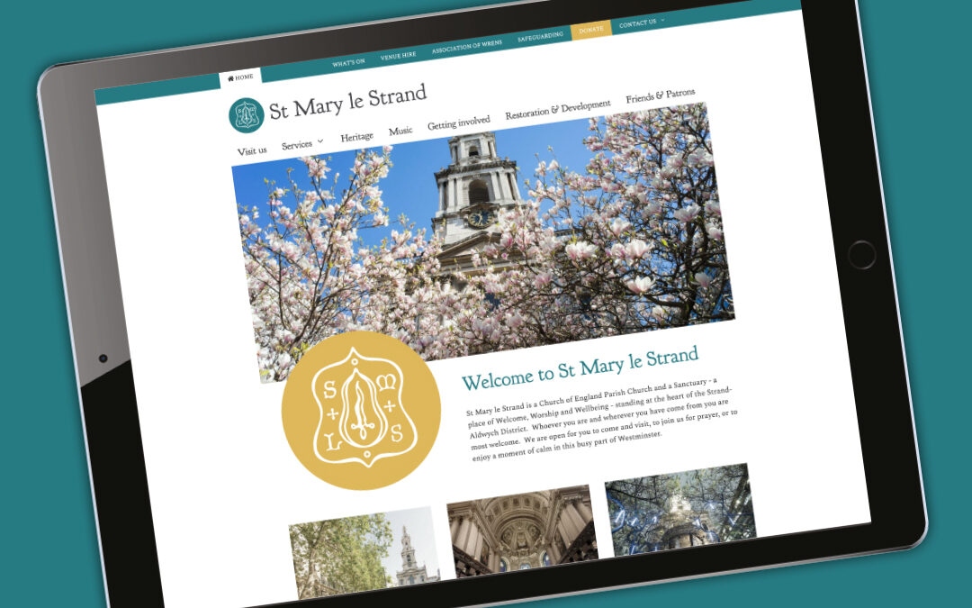 New website for St Mary Le Strand, London
